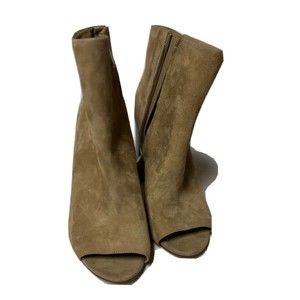 Sam Edelman Yarin Peep toe Ankle Boot Camel Size 10 Womens Suede Leather